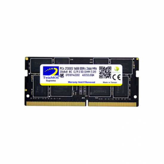 TwinMOS MDD416GB2666N, 16GB, DDR4, 2666MHz, 1.2V Notebook Ram